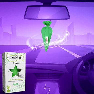 Mangalam CamPure-Camphor Cone (Jasmine) - Room, Car and Air Freshener & Mosquito Repellent